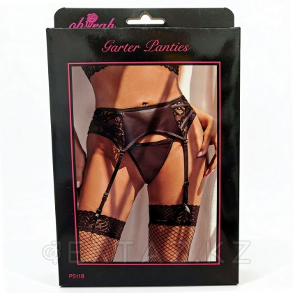 Кожаный пояс с кружевными вставками (3XL) от sex shop Extaz фото 2