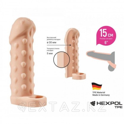Увеличивающая насадка KLEON с кольцом, 15 см от sex shop Extaz фото 3