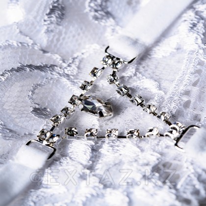 Трусики со стразами Joli Laura, белый, OS от sex shop Extaz фото 3