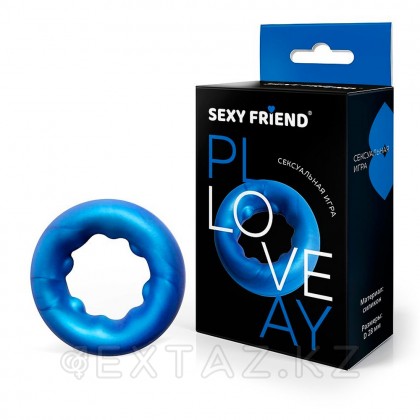 Эрекционное кольцо Love play от Sexy friend, синее, 28 мм  от sex shop Extaz фото 4