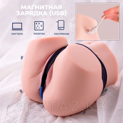 Реалистичный двойной мастурбатор Olga с вибрацией от sex shop Extaz фото 7