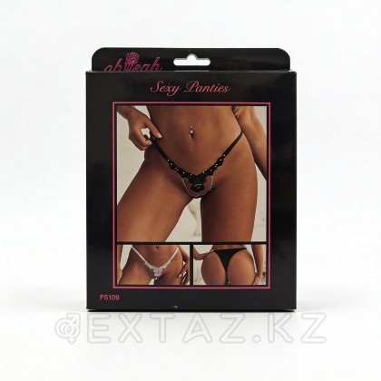 G-стринги Sexy Floral, черные, L от sex shop Extaz фото 2