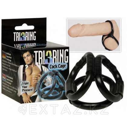Эрекционное кольцо Tri Ring Cock Cage от sex shop Extaz фото 5