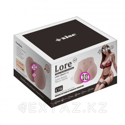 Реалистичный двойной мастурбатор Lore с вибрацией от sex shop Extaz фото 9