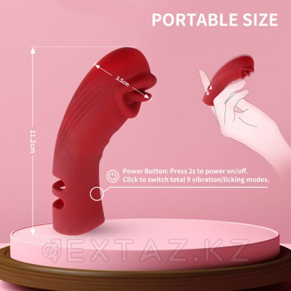 Силиконовый вибратор на палец с дополнительной стимуляцией от sex shop Extaz фото 17