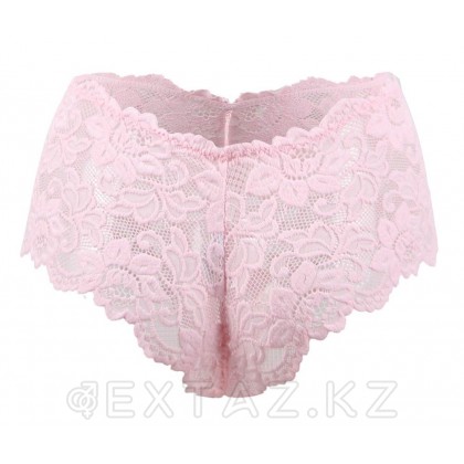 Трусики-шортики кружевные розовые (M-L) от sex shop Extaz фото 3