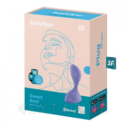 Анальная вибропробка Satisfyer Sweet Seal Connect App лиловая от sex shop Extaz фото 4