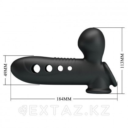 Насадка на пенис с эффектом расширения «Pretty Love Airbag Penis Sleeve Tyronn» черная от sex shop Extaz фото 4