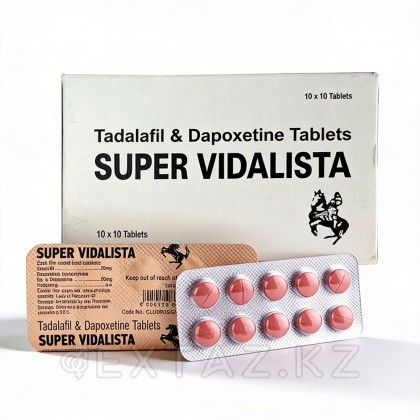 Препарат для усиления эрекции и продления полового акта Super Vidalista 80 mg (10 шт.)  от sex shop Extaz фото 6
