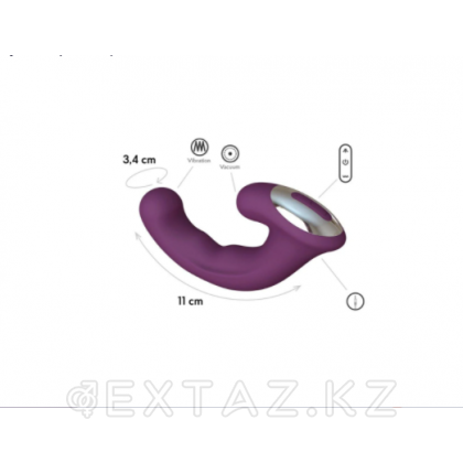 Вакуумный клиторальный стимулятор с отростком Phoenix, цвет Сливовый (INFINITE) от sex shop Extaz фото 3