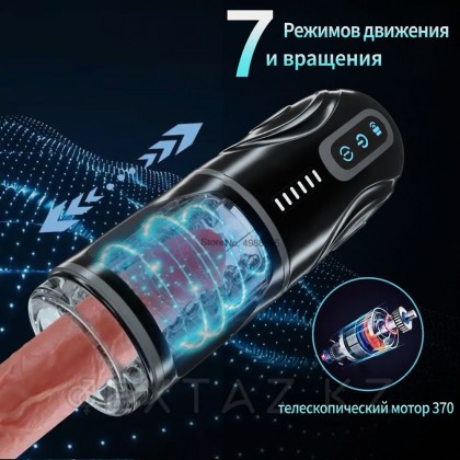 Автоматический мастурбатор с фрикцией и функцией вращения на подставке от sex shop Extaz фото 7