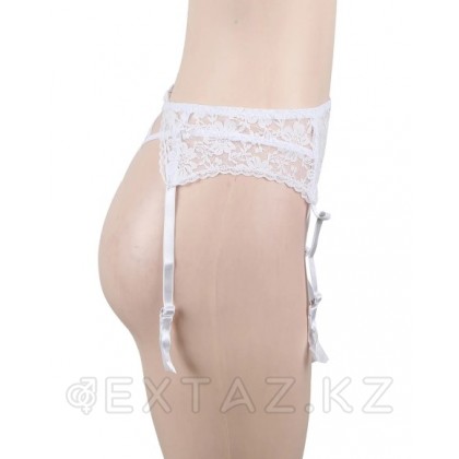 Кружевная подвязка белая (M) от sex shop Extaz фото 5