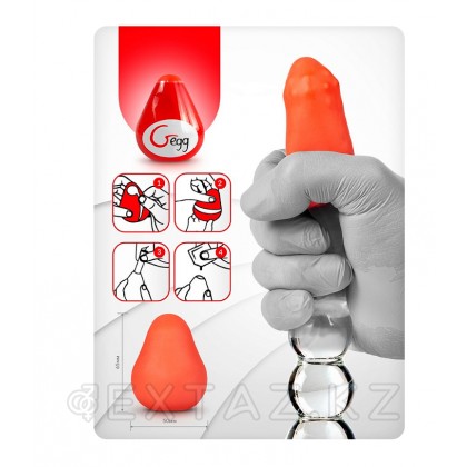 Gvibe Gegg Red - мастурбатор яйцо, 6.5х5 см (красный) от sex shop Extaz фото 3