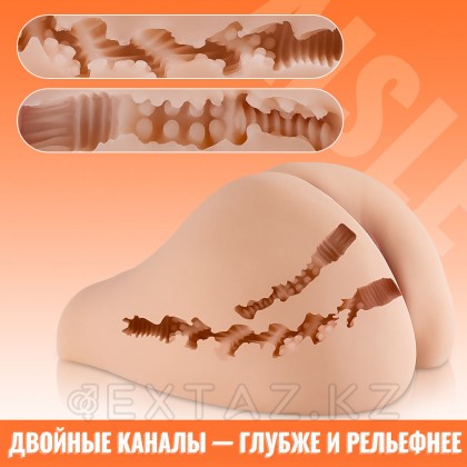 Реалистичный двойной мастурбатор Ashley (вагина+анус) от sex shop Extaz фото 6