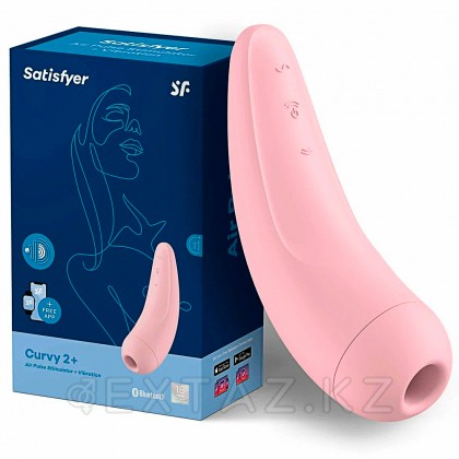 Вакуумный клиторальный стимулятор Satisfyer Curvy 2+ (розовый) от sex shop Extaz фото 10