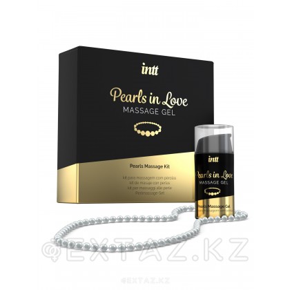 Intt Pearls in Love - набор для интимного массажа с жемчужным ожерельем, 15 мл от sex shop Extaz фото 2