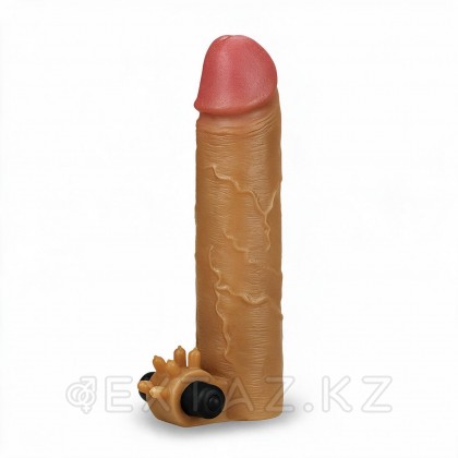 Насадка на пенис с вибропулей Nature Extender Brown (19 см) от sex shop Extaz