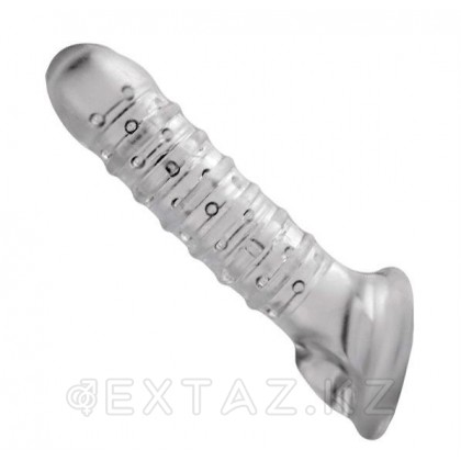 Утолщающая ребристая насадка на пенис - Tom of Finland - 19 см от sex shop Extaz