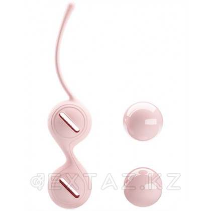 Вагинальные шарики со смещенным центром тяжести (бледно розовый) от sex shop Extaz фото 8