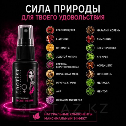 Возбуждающий спрей Erotist SECRET DESIRE для женщин, 30 мл от sex shop Extaz фото 3