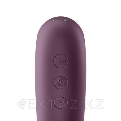 Вибромассажер с вакуумной стимуляцией Satisfyer Dual Kiss wine фиолетовый от sex shop Extaz фото 10