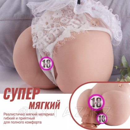 Реалистичный двойной мастурбатор Lore с вибрацией от sex shop Extaz фото 11