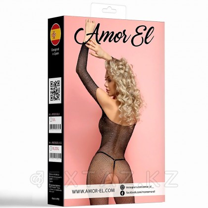 Боди-комбинезон с доступом Amor El Esponela в сетку со стразами  XL-XXL от sex shop Extaz фото 5