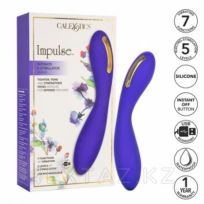 Вибромассажер с электростимуляцией Calexotics Impulse Intimate E-Stimulator Wand (21.5 x 3.75 см) от sex shop Extaz фото 8