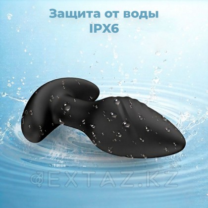 Анальный вибростимулятор с функцией вращения и пультом ДУ от sex shop Extaz фото 4