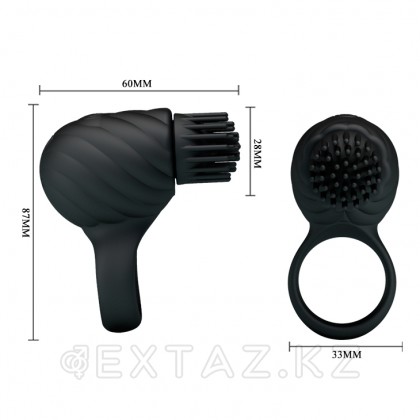 Виброкольцо с мощной стимуляцией клитора (на зарядке USB) чёрный от sex shop Extaz фото 7