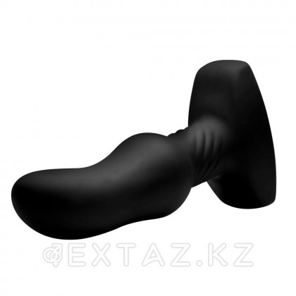 Анальная вибропробка с дистанционным управлением Rimmers Slim M Curved Rimming Plug, черный, 13.9х3.8 см от sex shop Extaz фото 2