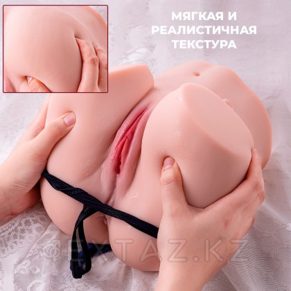 Реалистичный двойной мастурбатор Olga с вибрацией от sex shop Extaz фото 6