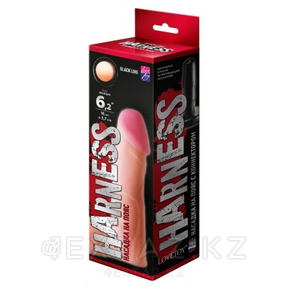 Насадка для страпона HARNESS с коннектером BLACK LINE (160*37) от sex shop Extaz фото 8