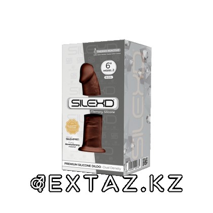 Фаллоимитатор с двойной плотностью Model 2 от SILEXD коричневый (15,4*3,5 см.) от sex shop Extaz фото 2
