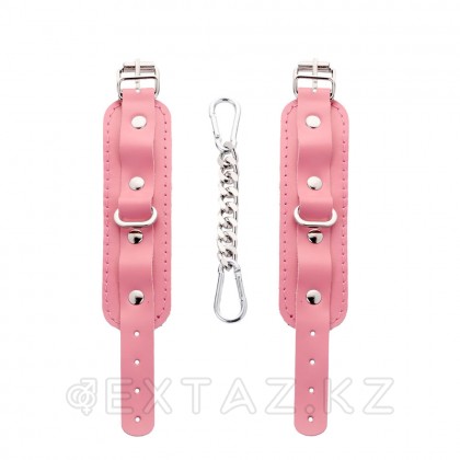 Наручники скругленные розовые, серебро от sex shop Extaz
