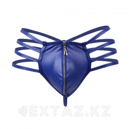 Кожаные мужские стринги Ohyeah Zipper Blue, на молнии со стрепами, L - extaz.kz фото 6 Кожаные мужские стринги Ohyeah Zipper Blue, на молнии со стрепами, L от sex shop Extaz фото 6