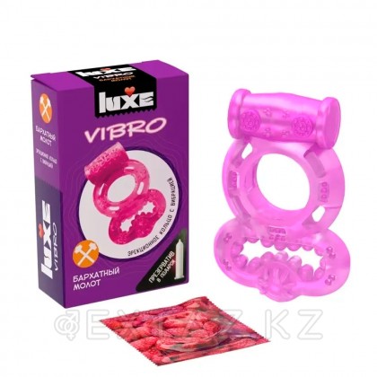 Виброкольцо LUXE VIBRO Бархатный молот (+ презерватив) от sex shop Extaz фото 2