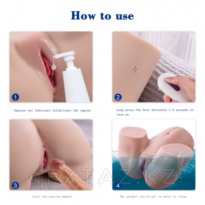 Реалистичный двойной мастурбатор с функцией фрикции Gina от sex shop Extaz фото 7
