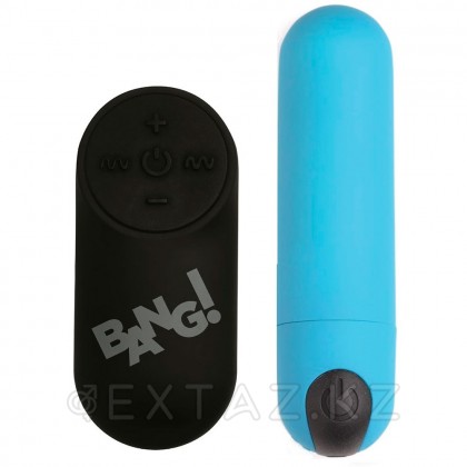 Вибропуля Bang! 21X Vibrating Bullet With Remote Control с дистанционным управлением, голубой, 7.6х2 см от sex shop Extaz фото 4