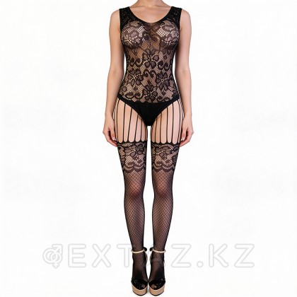 Боди-комбинезон кружевной черный с чулками (Impulse) (S-L) от sex shop Extaz