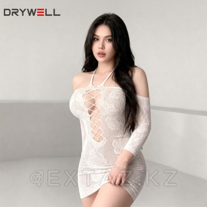 Эротическое кружевное платье в белом цвете Drywell (S-M) от sex shop Extaz фото 7