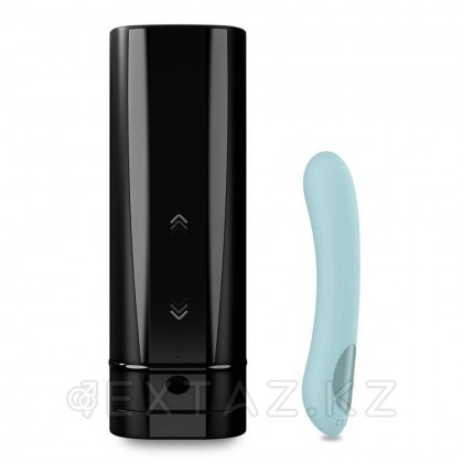 Комплект для пар KIIROO: интерактивный смарт мастурбатор Onyx+ и  вибратор Pearl 2+ (бирюзовый) от sex shop Extaz