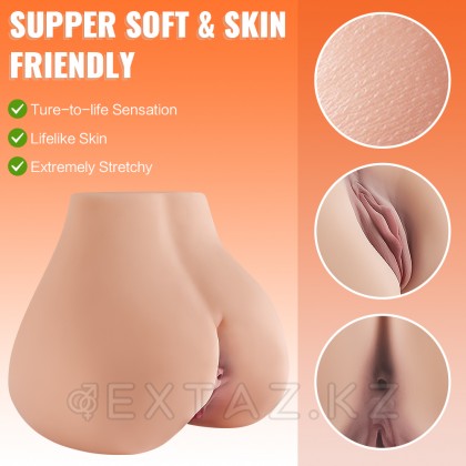 Реалистичный двойной мастурбатор Ashley (вагина+анус) от sex shop Extaz фото 7