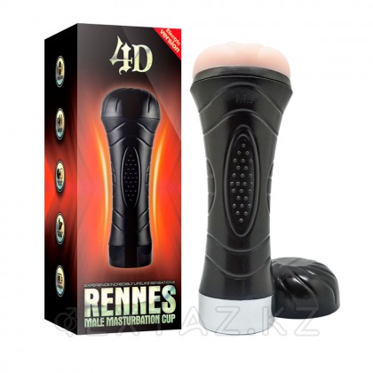 Реалистичный мастурбатор в тубе Rennes с вибрацией от sex shop Extaz фото 8