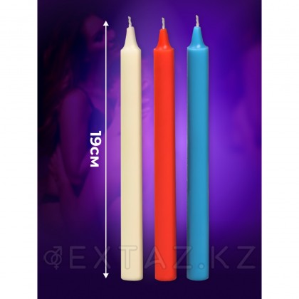 Свечи БДСМ Оки-Чпоки, низкотемпературный воск, 19 см, набор 3 шт  от sex shop Extaz фото 3