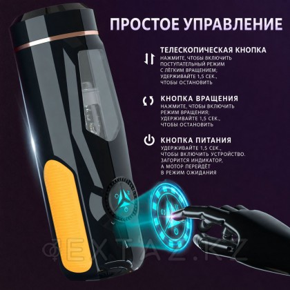 Автоматический мастурбатор с функцией ротации и вращения от sex shop Extaz фото 4