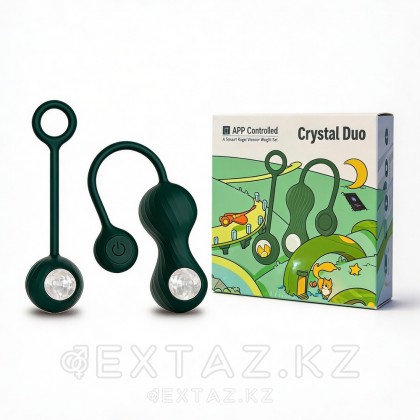 Тренажер Кегеля Magic Motion Crystal Duo темно-зеленый от sex shop Extaz фото 2