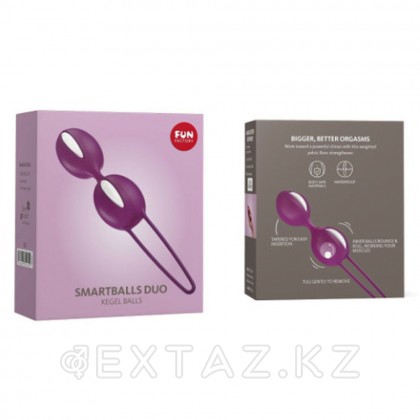 Вагинальные шарики Fun factory SMARTBALLS DUO, пурпурно-белые от sex shop Extaz фото 4