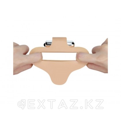 Насадка-фаллоимитатор с кольцом и вибрацией Ultra Soft Bead (16,51 см) от sex shop Extaz фото 2