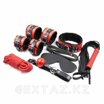 Набор БДСМ из 7 предметов (красный) от sex shop Extaz